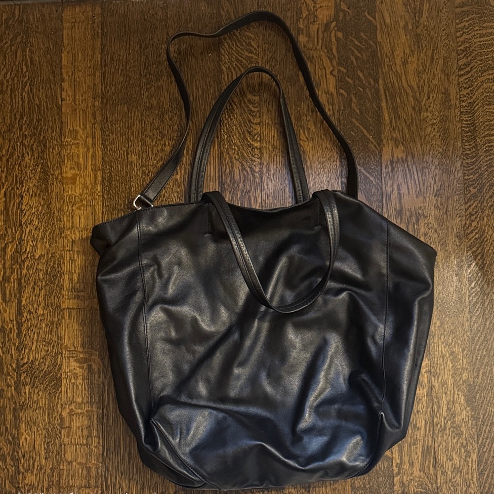 Lafayette 148 Black Leather Tote Bag